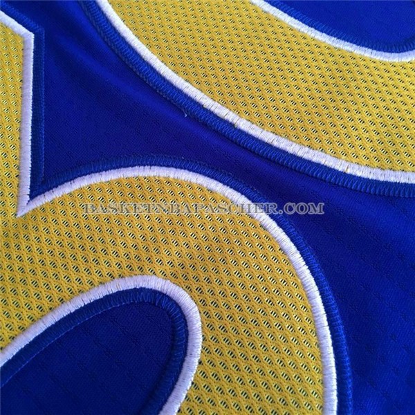 Maillot Authentique Retro Golden State Warriors Curry Bleu